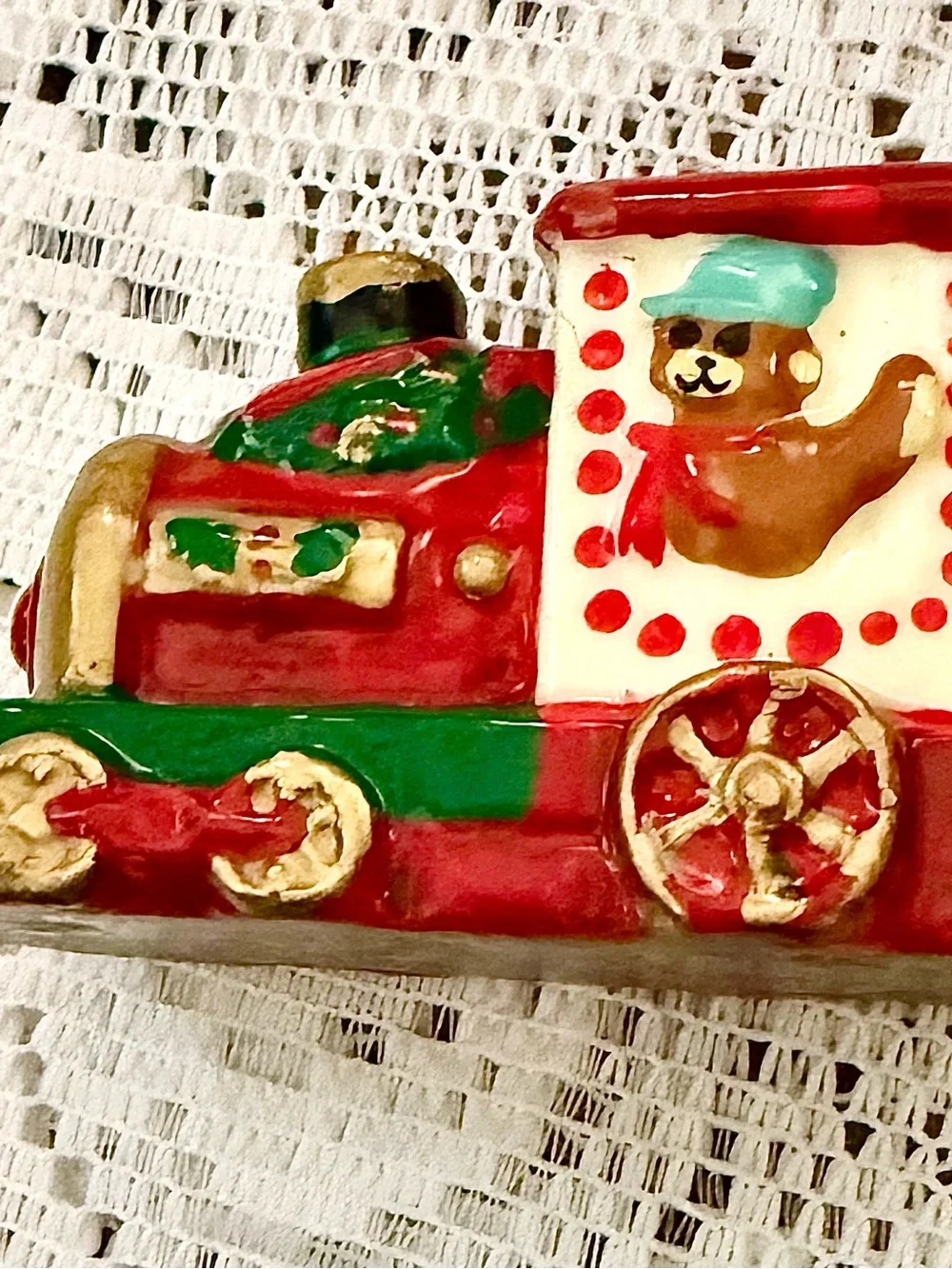 Vintage 4-Piece Christmas Train Wax Candle Set